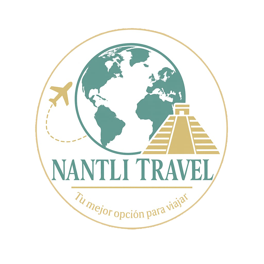 Logo nantli travel en blanco